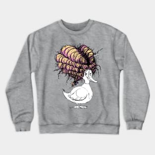 Cute Little Mallard with an Old Powdered Wig Crewneck Sweatshirt